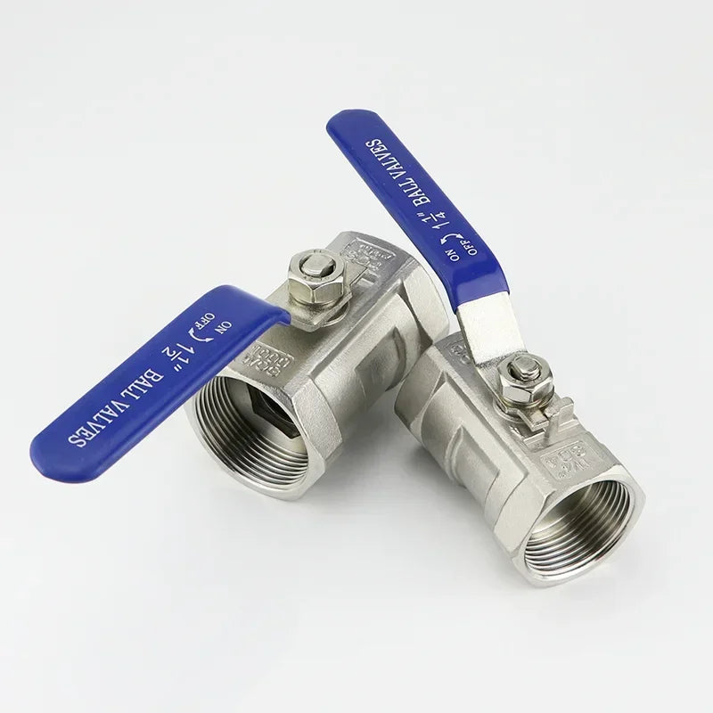 1/4" 3/8" 3/4" 1" 1-1/4"1-1/2" 2” BSPT Stainless Steel SS304 Pipe Ball Valve Female Threaded Sanitary ON-OFF Ball Valve Straight