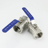 1/4" 3/8" 3/4" 1" 1-1/4"1-1/2" 2” BSPT Stainless Steel SS304 Pipe Ball Valve Female Threaded Sanitary ON-OFF Ball Valve Straight