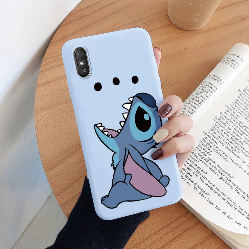 Lilo Stitch Phone Case For Redmi 9A 9AT Camera Protect Soft Cover Silicone Cute Cartoon Funda For Redmi 9A 9 AT Redmi9A 9AT Capa