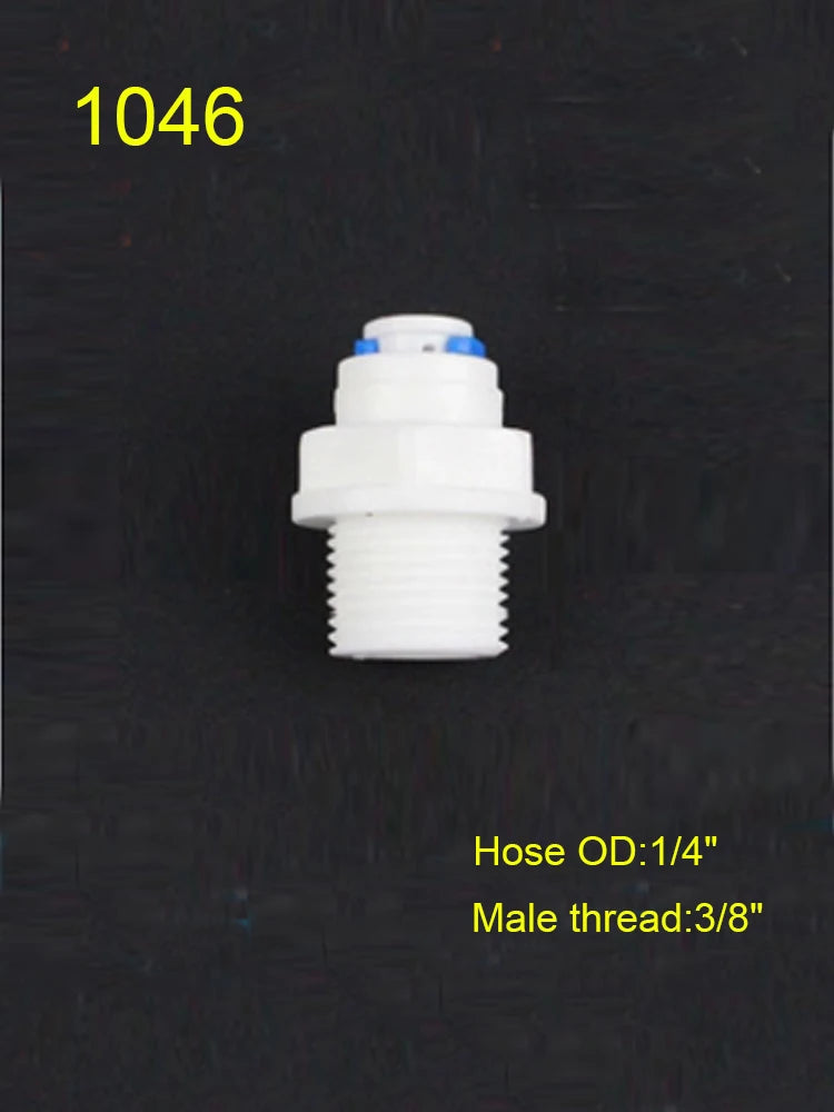 1/4" 3/8" OD Hose Tube 1/4" 1/2" 3/4" 1/8" Plastic Pipe Quick Connectors RO Water Connector Fittings Reverse Osmosis System