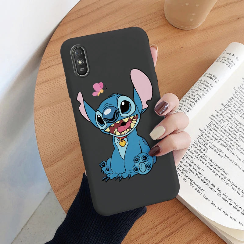 Lilo Stitch Phone Case For Redmi 9A 9AT Camera Protect Soft Cover Silicone Cute Cartoon Funda For Redmi 9A 9 AT Redmi9A 9AT Capa