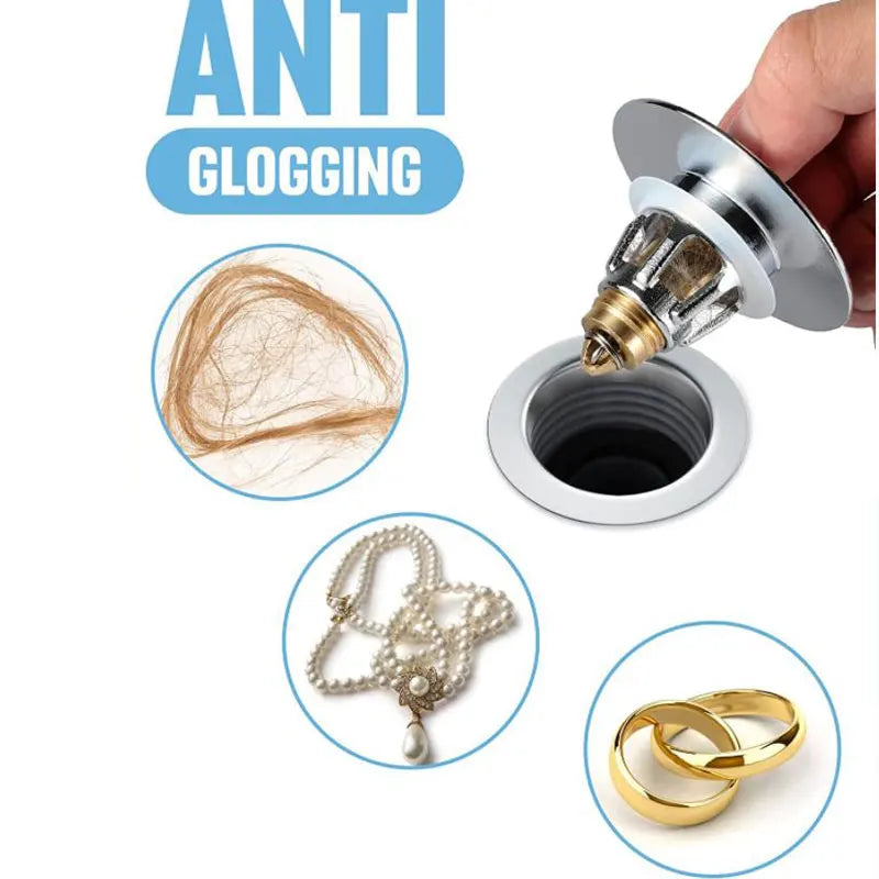 Universal Bathroom Sink Stopper Filter Kitchen Accessories Anti Clogging Basin Pop-up Sink Shower Strainer Drain Hair Catcher