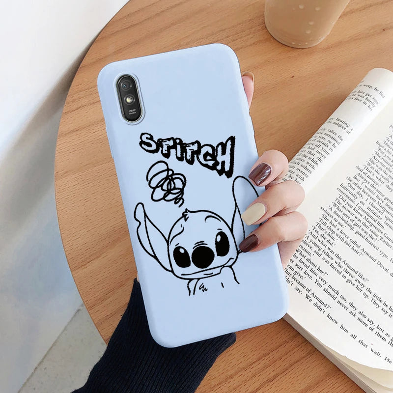 Lilo Stitch Phone Case For Redmi 9A 9AT Camera Protect Soft Cover Silicone Cute Cartoon Funda For Redmi 9A 9 AT Redmi9A 9AT Capa