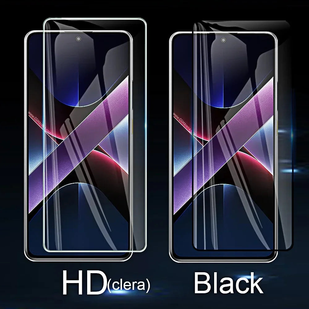 4Pcs Tempered Glass for Xiaomi Poco X7 Pro X6 X5 X4 Pro Screen Protectors Full Cover Protective Film Poxo Pocco X7pro X6pro 5G