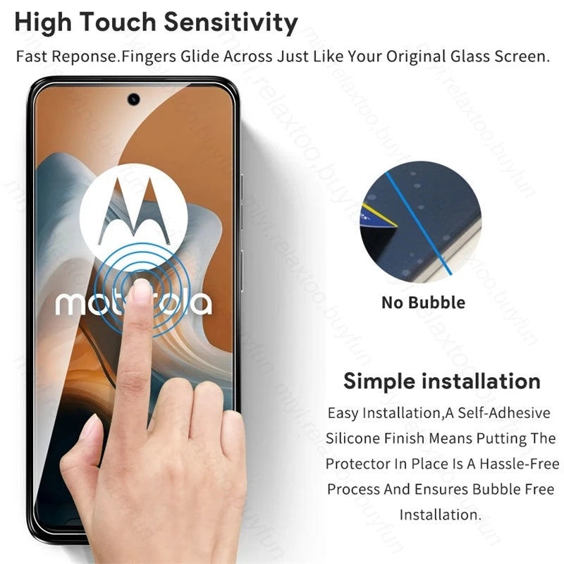 MotoG34 Case 6In1 Tempered Glass Screen Protector Cover For Motorola Moto G34 5G 2024 Camera Protect Glass G14 G04 s G24 G54 G84