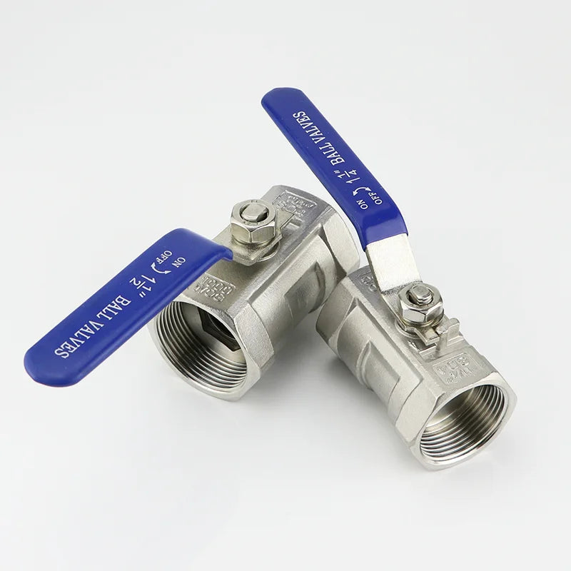 1/4" 3/8" 3/4" 1" 1-1/4"1-1/2" 2” BSPT Stainless Steel SS304 Pipe Ball Valve Female Threaded Sanitary ON-OFF Ball Valve Straight