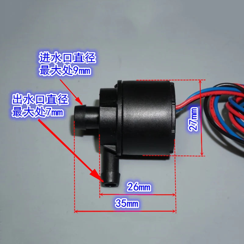 DC 12V Small Mini Mute Brushless Water Pump Submersible Impeller Centrifugal Pump Low Noise Support PWM speed regulation