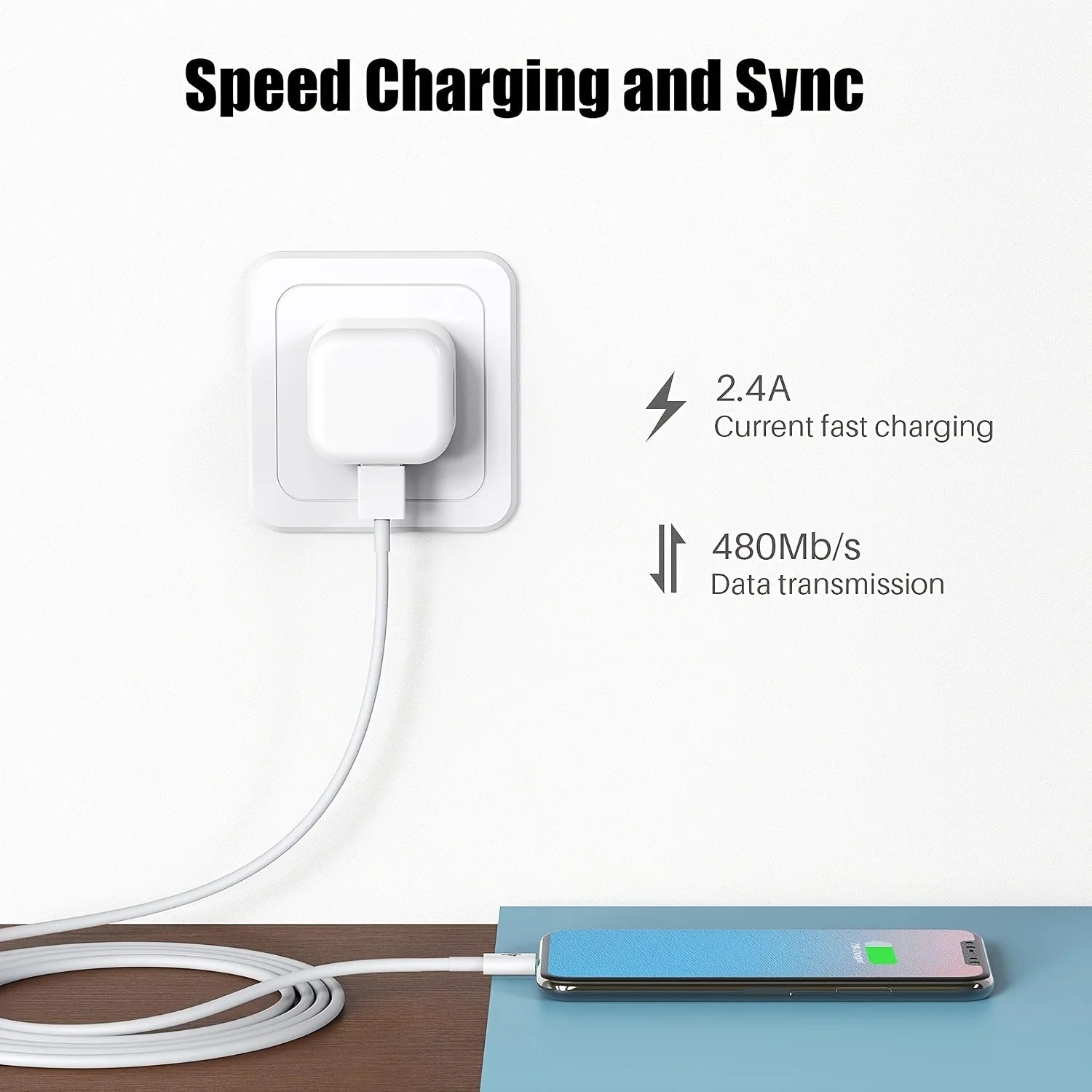 LAIHONEN Car for iPhone Carplay Cable Car Charger Cord  USB A to Lightning Cable Fast Charging Data Transfer for iPhone 14 13 12
