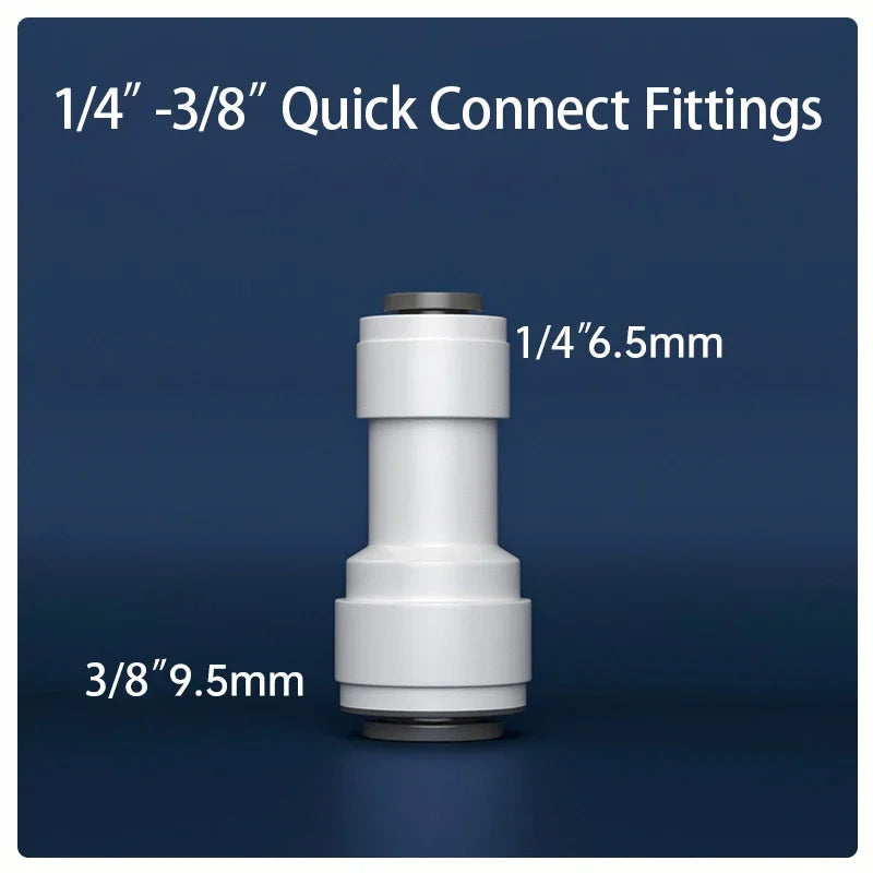 Straight Ro Quick Water Fitting 3/8" Hose Pipe 1/2" Male Female Thread Coupling Connector Water Filter Reverse Osmosis Parts