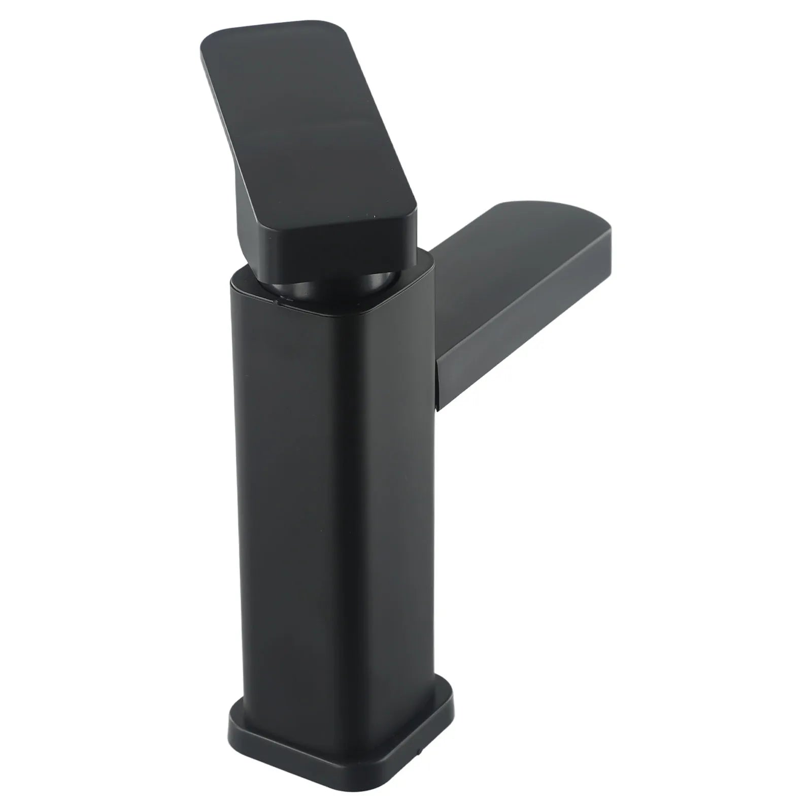 Bathroom Faucet Hot&Cold Mixer Tap Deck Mounted Bathroom Basin Faucets Black Square Washbasin Sink Bathtub Faucet