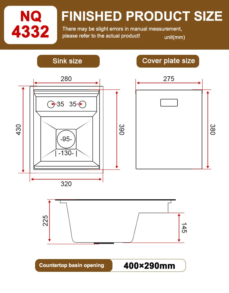 Hidden Bar Sink Stainless Steel Kitchen Sink Apartment Small Single Slot Touring Car Multi-functional Wash Basin With Cover Plat