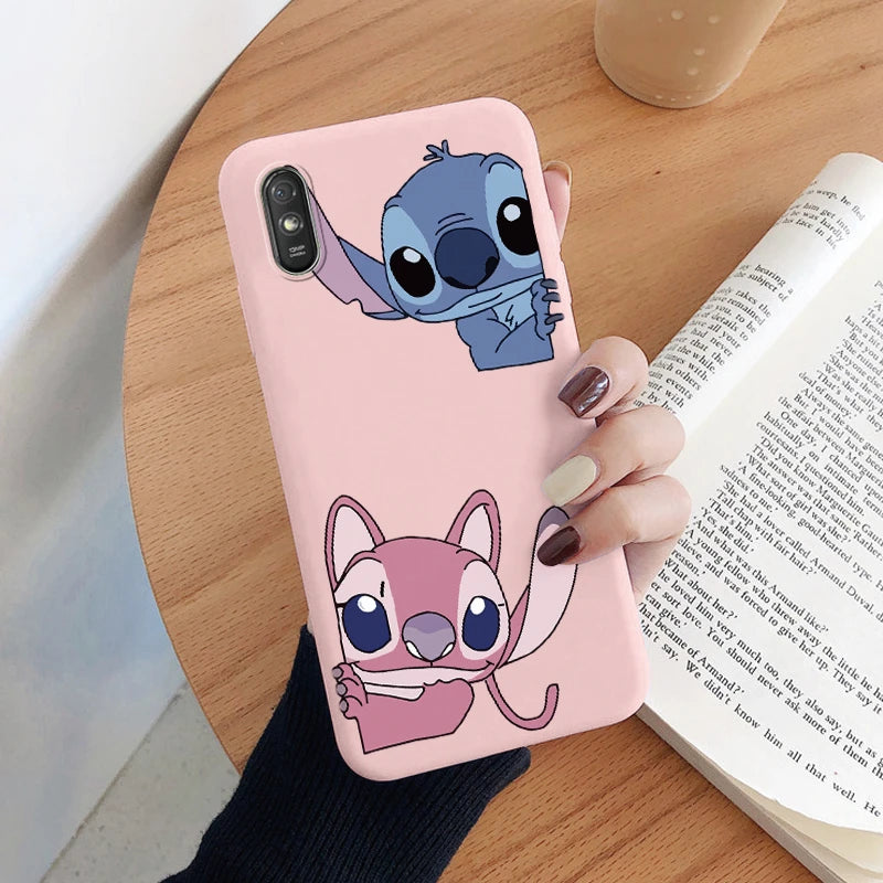 Lilo Stitch Phone Case For Redmi 9A 9AT Camera Protect Soft Cover Silicone Cute Cartoon Funda For Redmi 9A 9 AT Redmi9A 9AT Capa