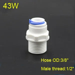 1/4" 3/8" OD Hose Tube 1/4" 1/2" 3/4" 1/8" Plastic Pipe Quick Connectors RO Water Connector Fittings Reverse Osmosis System