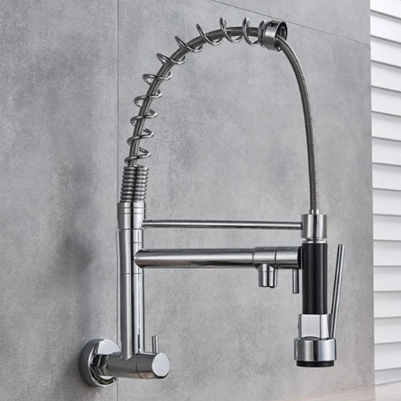 Modern Kitchen Faucet with Versatile Articulated Spray,Wall Mounted Faucet