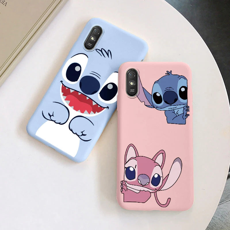 Lilo Stitch Phone Case For Redmi 9A 9AT Camera Protect Soft Cover Silicone Cute Cartoon Funda For Redmi 9A 9 AT Redmi9A 9AT Capa