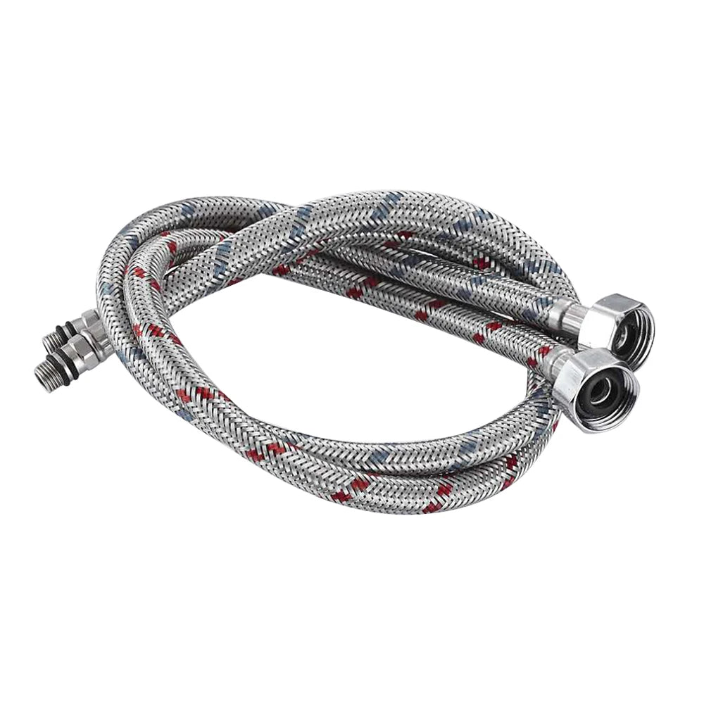2PCS 50cm Flexible Plumbing Pipes G1/2 G3/8 G9/16 Cold Hot Mixer Faucet Stainless Steel Water Supply Pipe Braided Hoses Basin