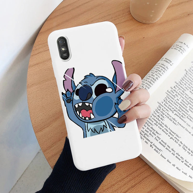 Lilo Stitch Phone Case For Redmi 9A 9AT Camera Protect Soft Cover Silicone Cute Cartoon Funda For Redmi 9A 9 AT Redmi9A 9AT Capa