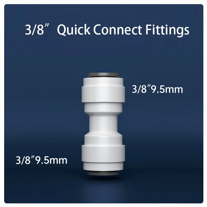 Straight Ro Quick Water Fitting 3/8" Hose Pipe 1/2" Male Female Thread Coupling Connector Water Filter Reverse Osmosis Parts