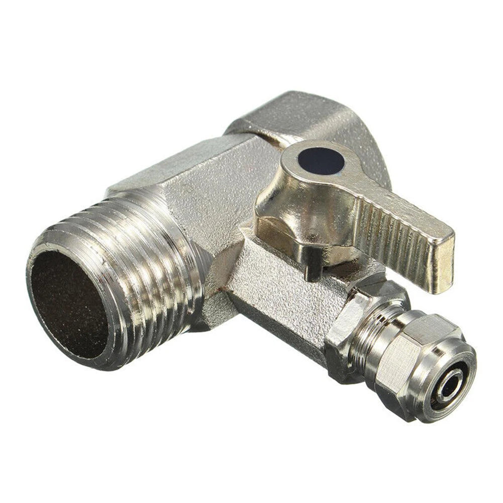 1pc Water Inlet Of Pure Water Machine RO Feed Water Adapter 1/2" To 1/4'' With Shut-off Ball Valve Tap TeeB Accessories