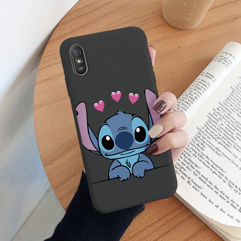 Lilo Stitch Phone Case For Redmi 9A 9AT Camera Protect Soft Cover Silicone Cute Cartoon Funda For Redmi 9A 9 AT Redmi9A 9AT Capa