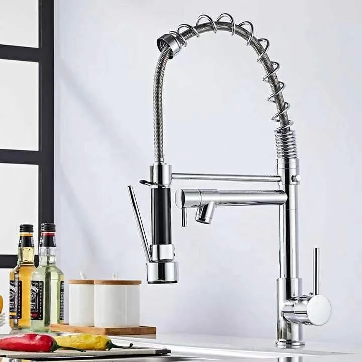 Modern Kitchen Faucet with Versatile Articulated Spray,Wall Mounted Faucet