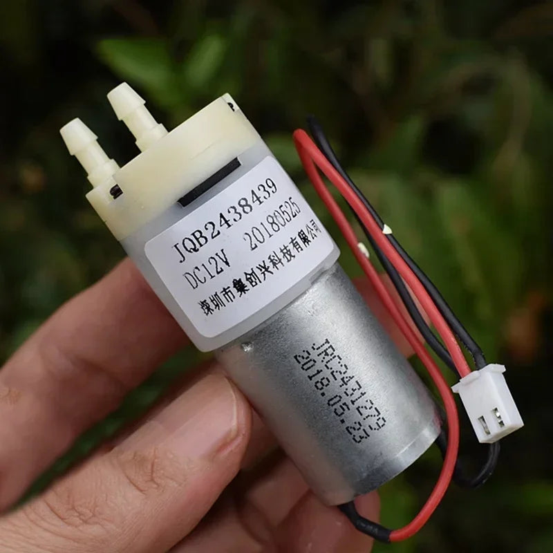 DC 6V-12V Large Flow Small Mini 370 Motor Diaphragm Water Pump Self-priming Suction Water Pump DIY Dispenser Tea Table Pumping