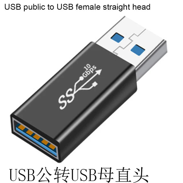 Type A Female to A Female Connector Adapter Type C Adapter USB3.0  Male to Micro USB Converter 10GBps Suitable for Laptop