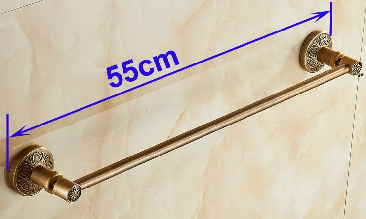 . (24",60cm)Single Towel Bar/Towel Holder,Solid Aluminium,Antique Brass Finish,Wall Mounted Bathroom accessories