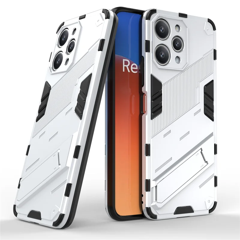 For Xiaomi Redmi 12 Case for Xiaomi Redmi 12 Cover Protective Punk Armor Capa Shell Kickstand Phone Cover for Xiaomi Redmi 12 4G