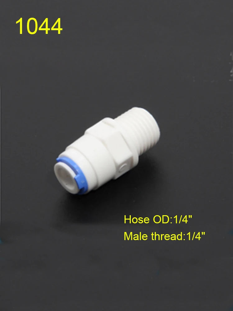 1/4" 3/8" OD Hose Tube 1/4" 1/2" 3/4" 1/8" Plastic Pipe Quick Connectors RO Water Connector Fittings Reverse Osmosis System