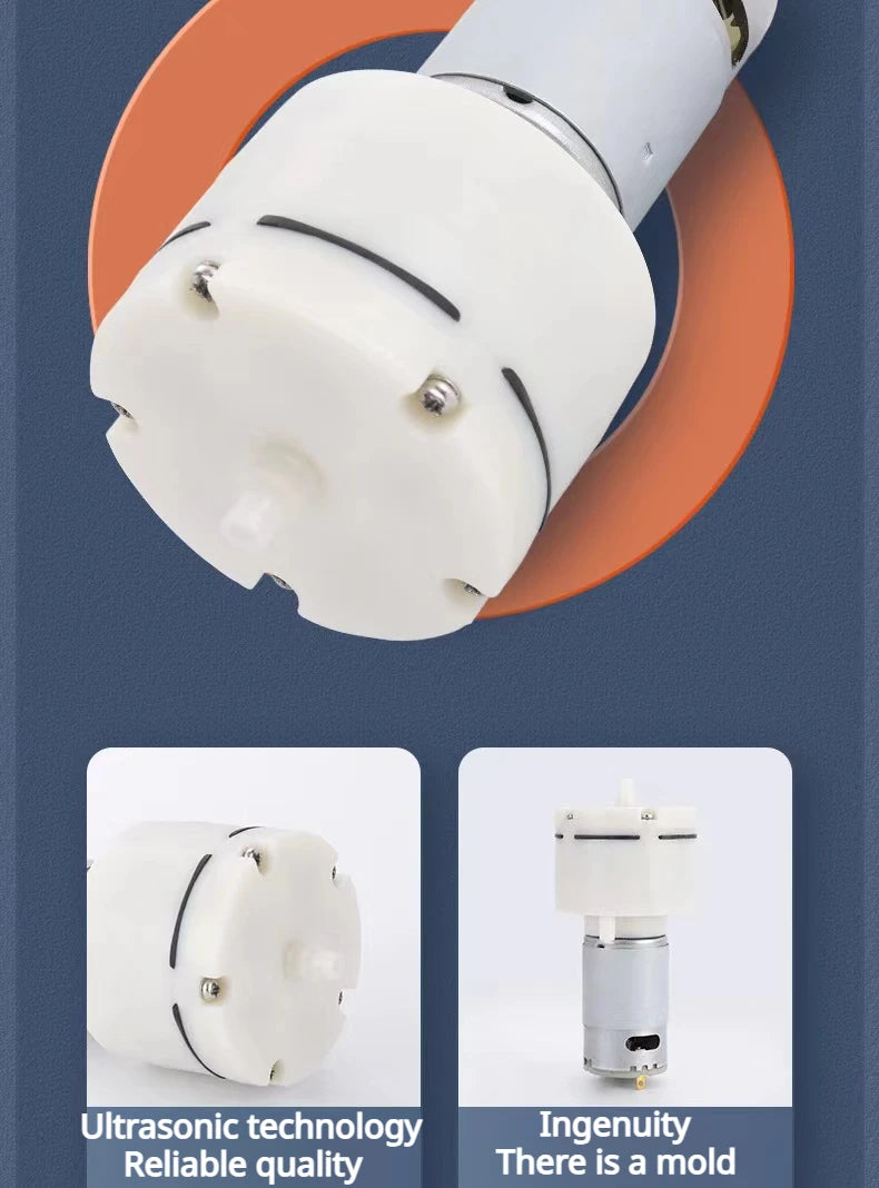 DC12V/24V Micro vacuum pump Mute Air Pump Negative Pressure 12W Device Fish Tank Aeration Pump Low Noise Medical Device