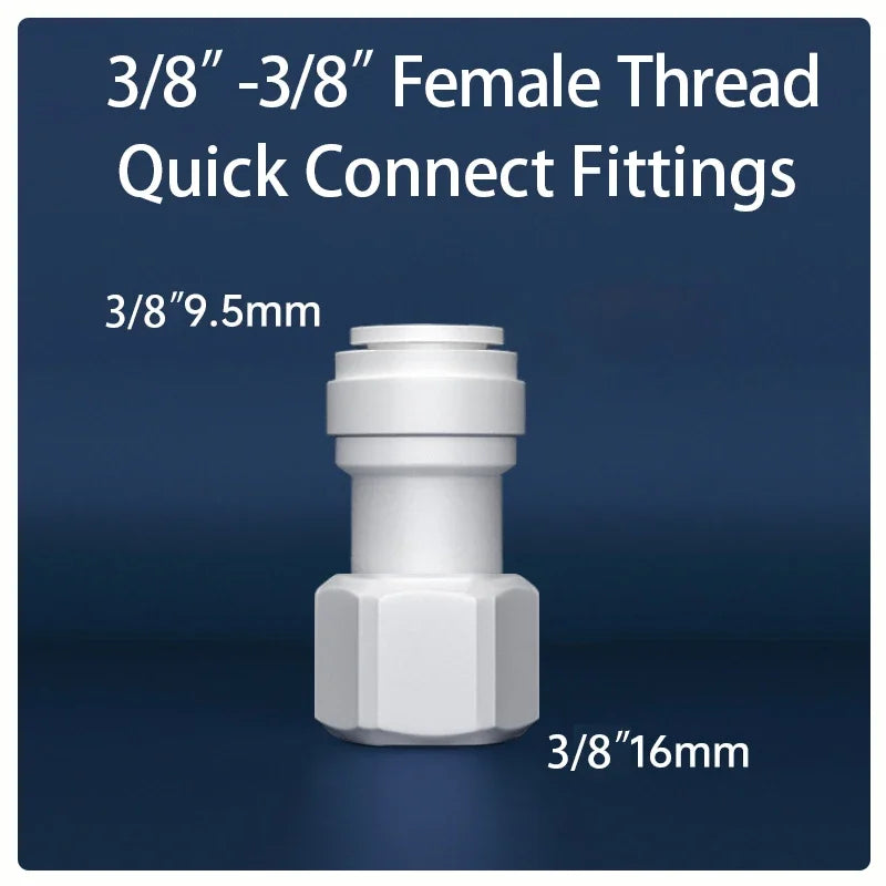 Straight Ro Quick Water Fitting 3/8" Hose Pipe 1/2" Male Female Thread Coupling Connector Water Filter Reverse Osmosis Parts
