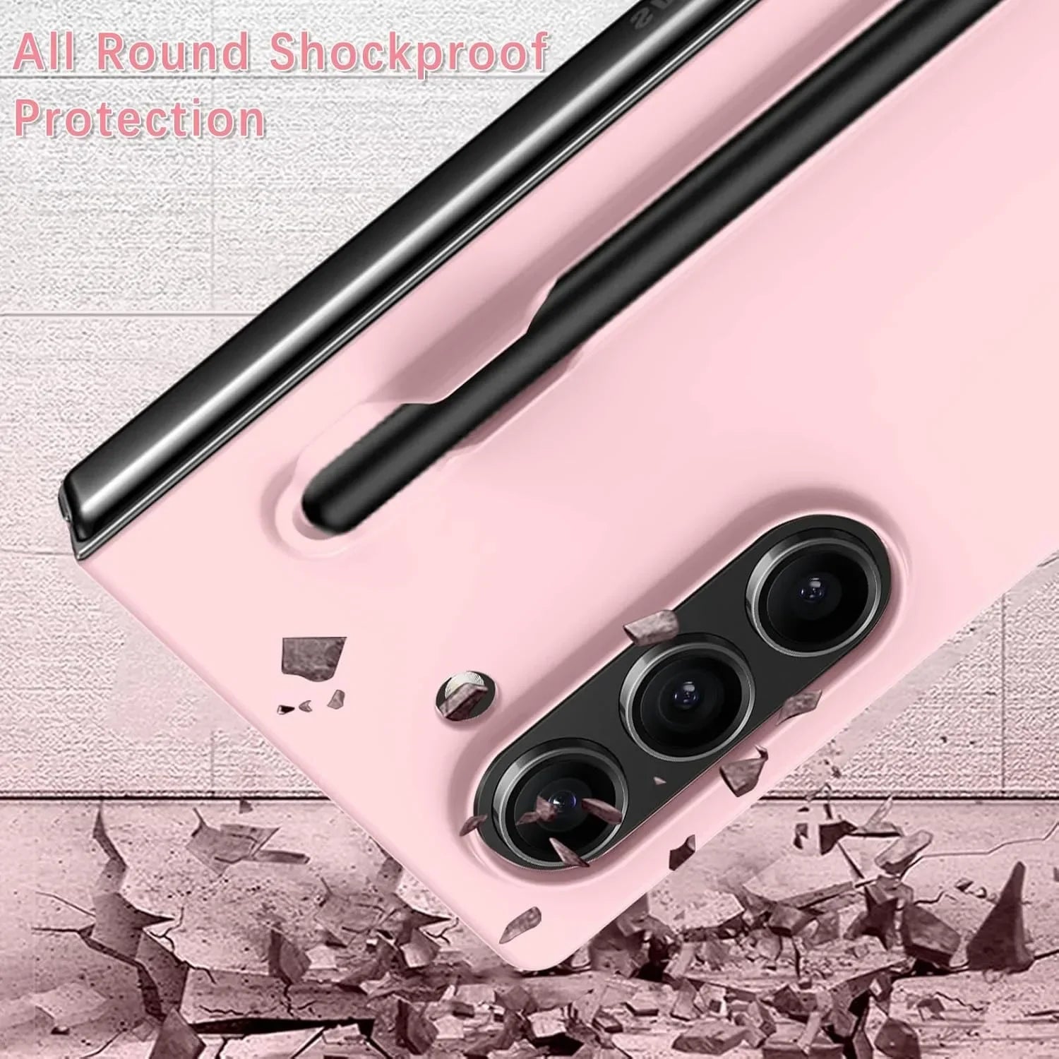 Luxury Skin Feeling PC Case for Samsung Galaxy Z Fold 6 5 Phone Case With S Pen Holder and Pen Stylus Storage Slot ZFold 6 Cover