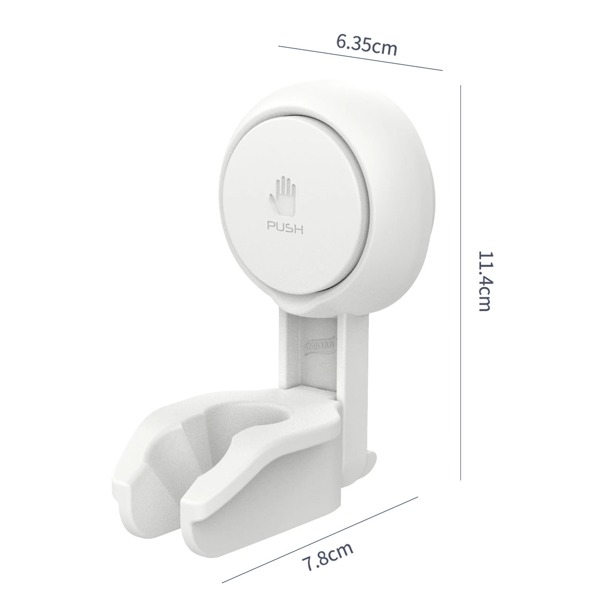 TAILI Suction Cup Shower Head Holder Adjustable Wall Mount Shower Head Bathroom Removable Storage Shelf Rack without Drilling