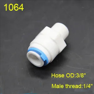 1/4" 3/8" OD Hose Tube 1/4" 1/2" 3/4" 1/8" Plastic Pipe Quick Connectors RO Water Connector Fittings Reverse Osmosis System