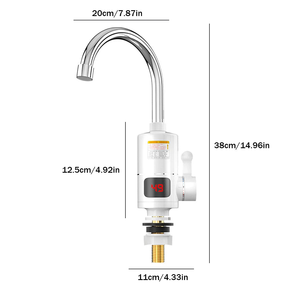 Electric Kitchen Water Heater Tap LCD Digital Instant Heating Water Faucet Heater Waterproof Hot Cold Mixer Tap Kitchen Supplies