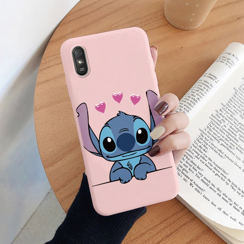 Lilo Stitch Phone Case For Redmi 9A 9AT Camera Protect Soft Cover Silicone Cute Cartoon Funda For Redmi 9A 9 AT Redmi9A 9AT Capa