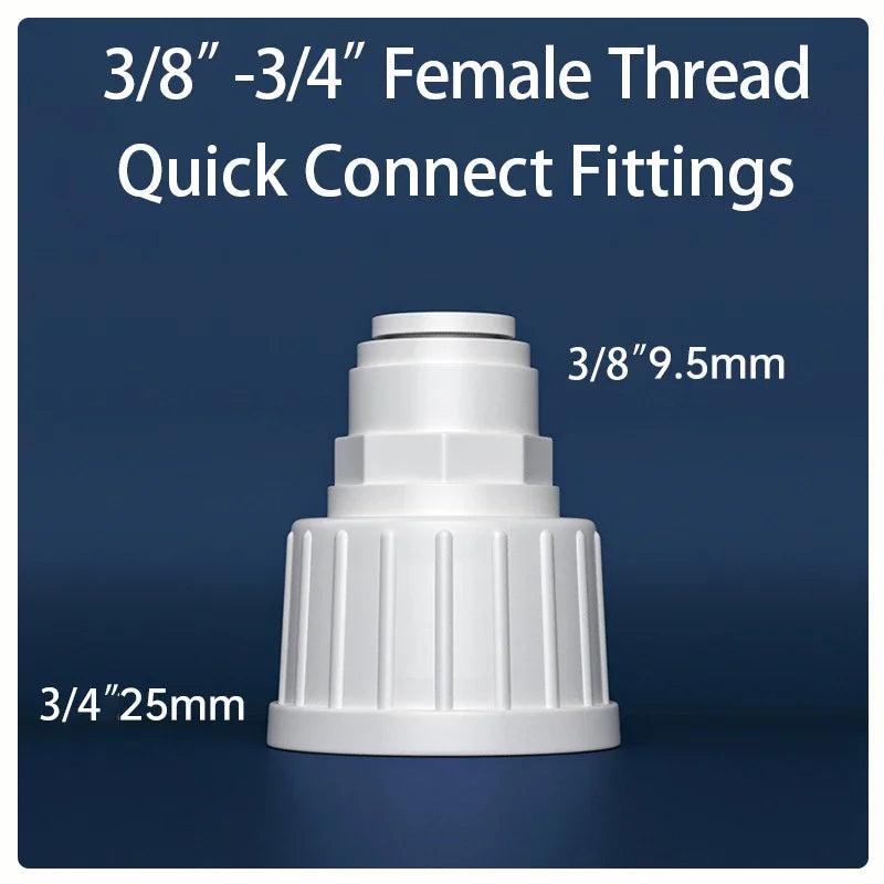 Straight Ro Quick Water Fitting 3/8" Hose Pipe 1/2" Male Female Thread Coupling Connector Water Filter Reverse Osmosis Parts
